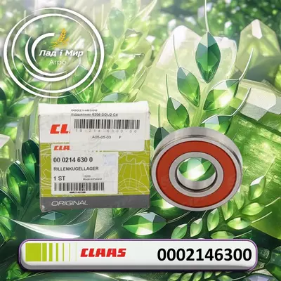 Підшипник кульковий 0002146300, F934201040100, 63062RS, 0002150480, 6306-2RS1 до Claas